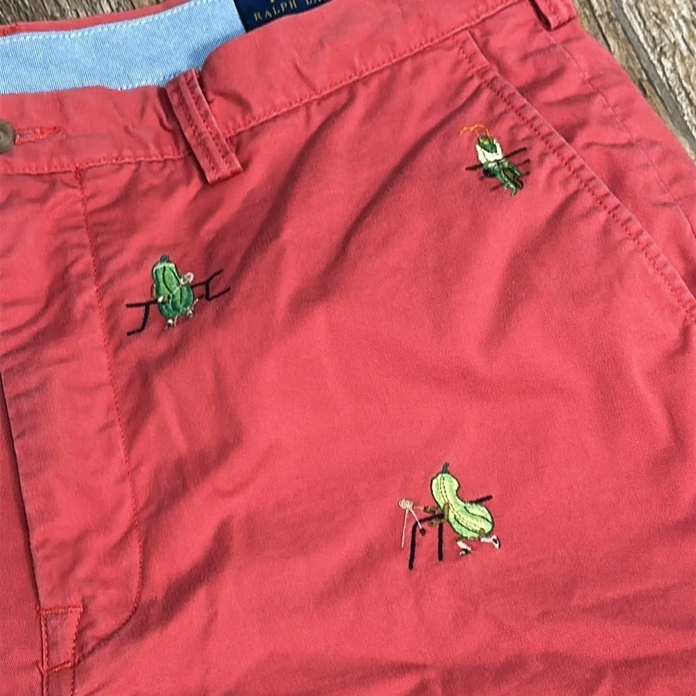 Polo Ralph Lauren Mens Stretched Classic Fit Shorts Squash Cricket Pink Size 36 - Picture 2 of 5